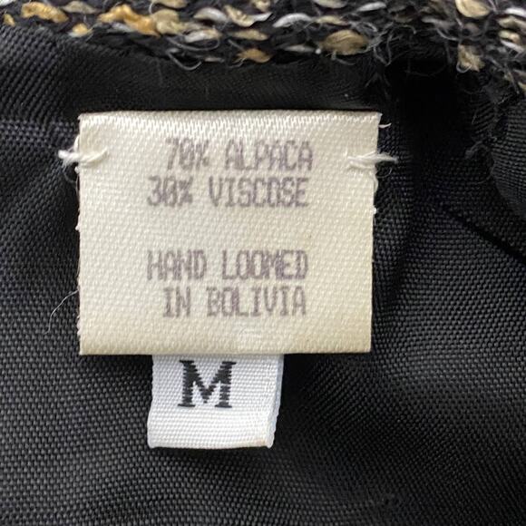 Alpaca Allure Hand Loomed Alpaca Blend Blazer with Fringe Women Medium - Picture 12 of 12